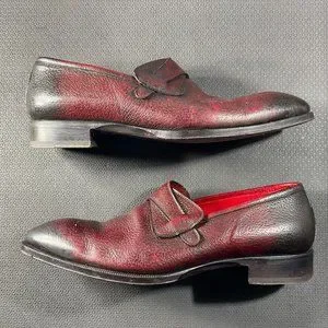 burdi | Shoes | Burdi Black Red Leather Dress Classic Casual  display picture 1